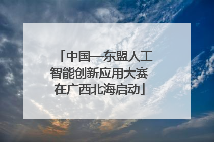 中国—东盟人工智能创新应用大赛在广西北海启动